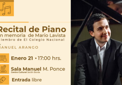 “Recital de Piano”, vie 21 ene, 17:00h, Sala Manuel M. Ponce, Jardín Borda.