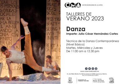 Taller de danza (nivel básico)  martes, miércoles y jueves de 11:00 a 12:30 pm en el Centro Morelense de las Artes